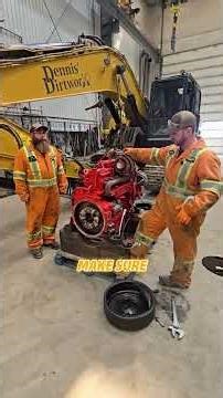 ENGINE SWAP in an Excavator