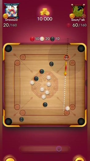 10,000 hacker! 😱😱 carrom board game play #carrompool #gameplay #drovo23 #tiktok #shorts