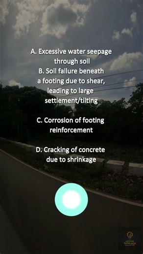 CELE/PRC Geotech | Bearing Capacity Failure Definition MCQ | Foundation Engineering Basics #shorts