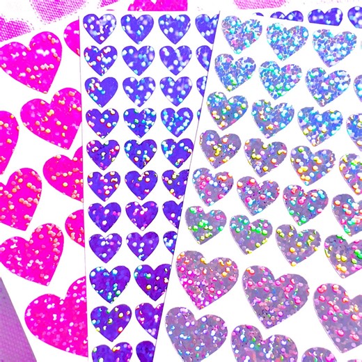 Heart Sticker Sheet! - 2 Sizes per Sheet - Choose a Size and Color - Scrapbooks Planners Gifts Crafts - Etsy
