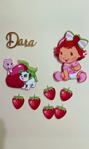 Strawberry Shortcake Cake Topper Set, Rosita Fresita Toppers - Etsy