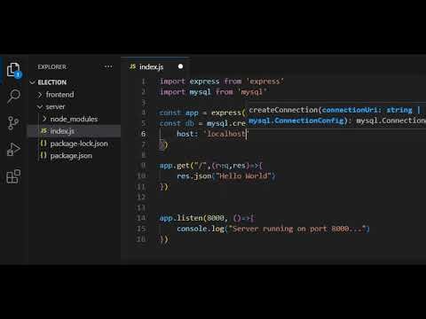 React Vite Express MySQL - part 8 - connecting database and creating some get requests