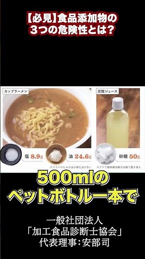 【必見】食品添加物の３つの危険性とは？#食養 #雑学 #sorts #shortsvideo #食 ＃添加物