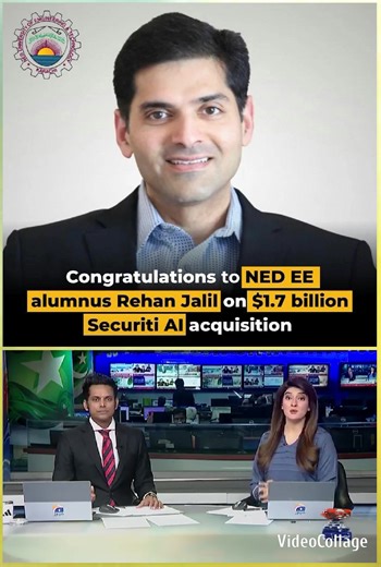 736K views · 12K reactions | Congratulations to Mr. Rehan Jalil on being appointed as the CEO of Securiti. Rehan is a proud alumnus of NED & his journey is an inspiration to Pakistani engineers and NEDians around the world. His leadership and achievements in the global tech industry continue to make us all proud. Best wishes to him for continued success in his new role. ️ Geo News FB  NED LinkedIn | NED University Alumni - Australia | Facebook