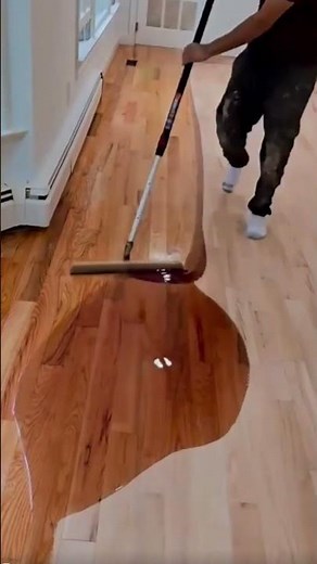 Wood floor epoxy sealing process for enhanced durability and beauty #epoxy #flooring #renovation