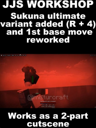 yo LAST SUKUNA UPDATE FOREVER cutscene inspired by @golthrim's rayvaiy ult move #jjs #jujutsushenanigans #skillbuilder