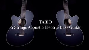 TARIO 5 String Electric Acoustic Bass spruce top Mahogany back & sides (Fretted)