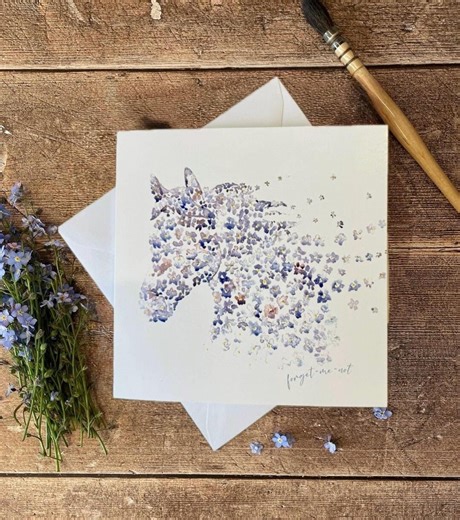 Horse Forget Me Not Card | Horse Sympathy - Etsy Canada