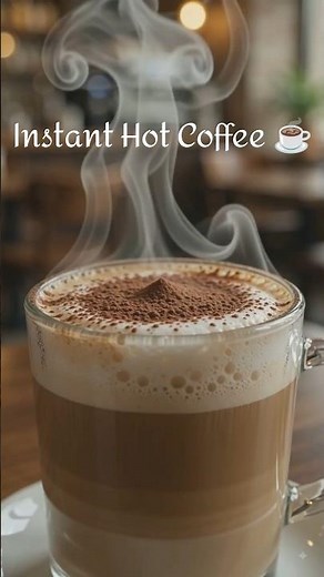 Instant Hot Coffee | Cafe Style Hot Coffee Recipe | 2 Minute Creamy & Frothy Coffee #coffee #recipe
