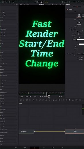 Setting Render Range Shortcut - DaVinci Resolve Fusion