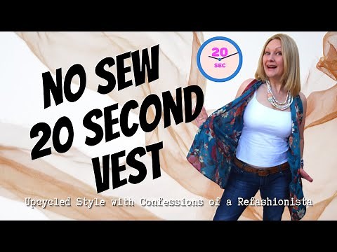 The Instant (Scarf) Vest: A 20 second no sew no cut DIY tutorial
