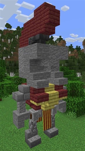 🛡️ Build this giant warrior in Minecraft 😳 #Minecraft