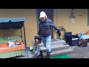 Pappa rageaa ja riehuu moottorisahan kanssa!!!