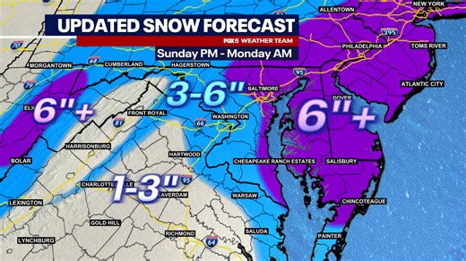 LIVE | Winter Storm Warnings: How much is it going to snow in DC, Maryland, Virginia?