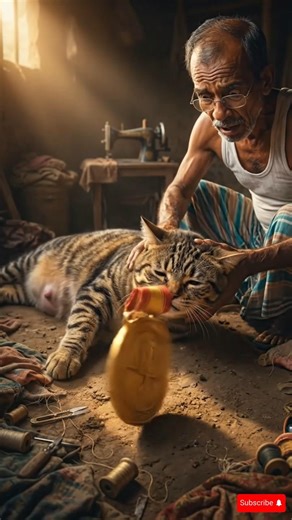বিড়ালের পেট থেকে বের হলো গোল্ডেন মেডেল! #ai#cat #tailor