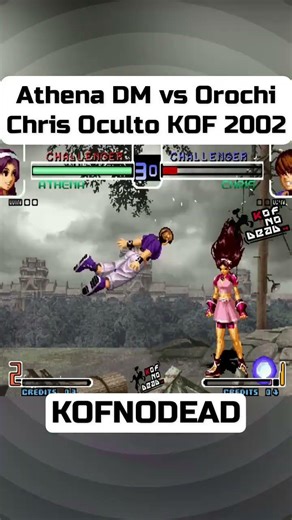 Athena DM vs Orochi Chris oculto KOF 2002 #kofnodead #reels #retrogaming #kof2002 #comboskof #retro