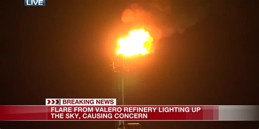 Flare from Valero refinery lights up Memphis sky, causes concern