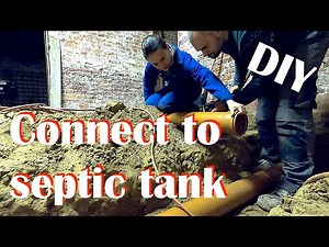 DIY Connect waste pipes to our BRAND NEW septic tank