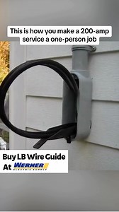 The LB Wire Guide acts like a “shoehorn” to help you pull wire through a 2” PVC LB fitting with a fraction of the effort and without damaging your wire or hands. This electrical wire guide turns the two-person struggle of 200 Amp services (3/0 wire) into a quick task you can finish by yourself in no time – even in tight spaces. Use this electrical wire guide to easily slide wire in LB’s. LB Wire Guide allows you to work alone without the extra frustration and shredded knuckles. This is a unique 