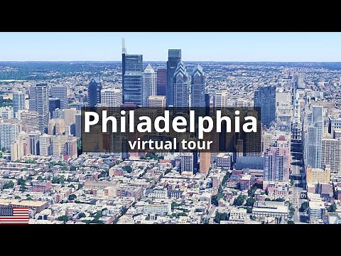 Philadelphia, 3D aerial views of the city - USA