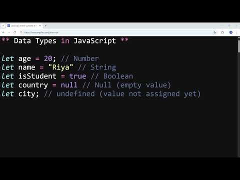 Data Types in JavaScript - Day 3
