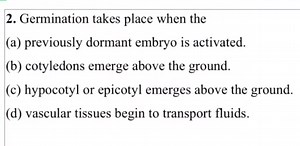 Germination takes place when the(a) previously dormant embryo ... | Filo
