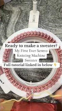 Yes, you CAN knit a sweater on a Sentro Circular Knitting Machine! 🧶 #sentroknittingmachine