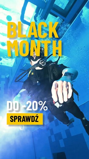 Listopad to idealny moment, by odkryć podwodny świat! Skorzystaj z promocji Black Month i złap rabaty do –20% na wybrane atrakcje w Deepspot. Zarezerwuj termin i przeżyj przygodę, o której długo nie zapomnisz. | Deepspot