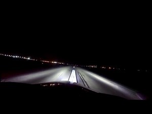 Cessna 310; Night landing & Review Whelen Parmetheus Plus & Teledyne Alphabeam LED Landing Lights
