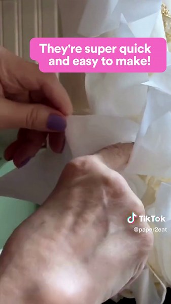 Here’s how easily @saucybakes made these wafer paper ruffles she added to this charming wedding cake! 👇🤍 ✂️ She sliced our Wafer Paper Premium into small geometric pieces and held them for a few seconds over a lightly steaming kettle. They will curl quickly and dry a few moments after you remove them from the steam. 💡 If you don’t like the shape, go back to steaming them and reshape them. The more you steam them, the more tightly they’ll curl. Then she fastened them to her cake with buttercre