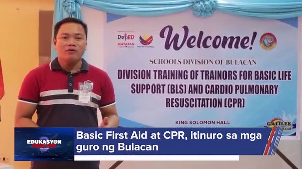 16 reactions | Basic first aid at CPR, itinuro sa mga guro ng Bulacan Si John Ponce A. Santiago ang ating tagapagbalita. | DepEd Regional Office III | Facebook