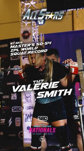 3.2K views · 68 reactions | Valerie Smith @valerie_smith_powerlifter with a 172.5kg/380.3lb @iplpowerlifting Tested World Record Squat here in Las Vegas, NV!  #uspa2024dtnats #uspapower | United States Powerlifting Association (USPA) | Facebook