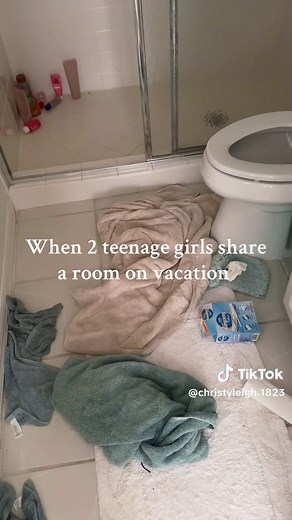 Teenage Girls Sharing a Room on Spring Break