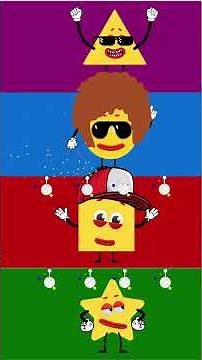 Dancing Geometric Shapes | Funny song for kids #kidssongs #educationalsongs