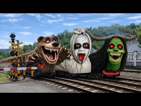 The moment the train was discovered to be the Ghost Bear Train, Alpha Snake Train, Pocong Train Ep3