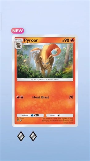 today card's | pyroar and litleo #pokemontcgpocket #pokemoncards #pokémon