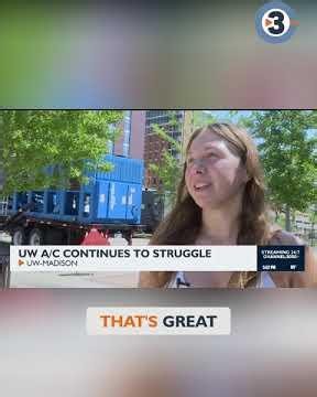UW-Madison AC Crisis: Campus Swelters Amidst Broken Pipe #shorts