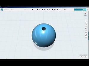 123D Design: Center a Hole on a Sphere