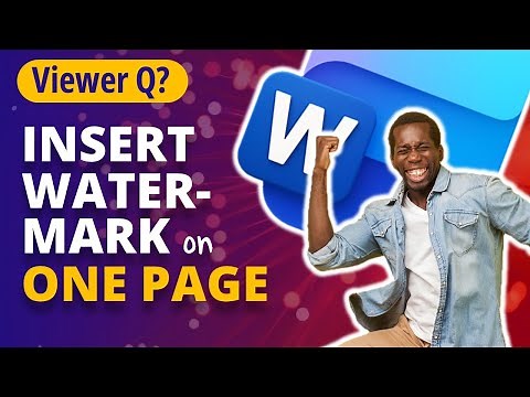How to Add a DRAFT Watermark to Just One Page in Word ✨ [VIEWER QUESTION]