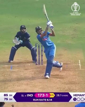 708K views · 10K reactions | Shubman Gill is shifting gears with a couple of maximums  #CWC23 #INDvSL | ICC - International Cricket Council | Facebook