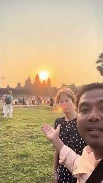 Stunning sunrise at Angkor Wat