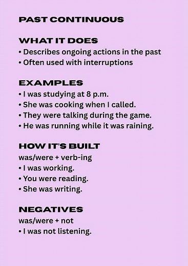 English Tenses Past Continuous #english #englishgrammar #englishlearning