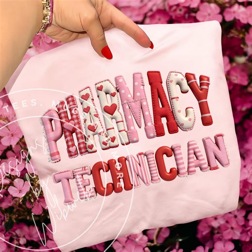 Pharmacy Tech PNG: Valentine Pharmacy Technician Sublimation Shirt Design (digital Download) - Etsy