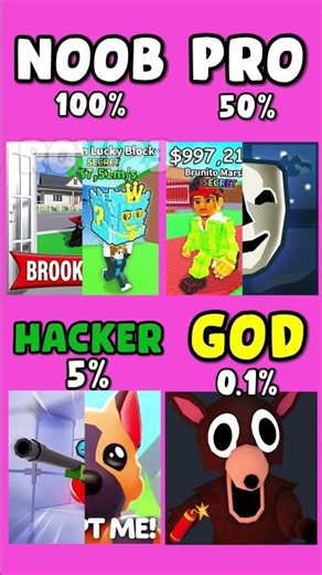 NOOB vs PRO vs HACKER vs GOD - JUEGOS DE ROBLOX