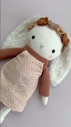 Making a bunny with my sewing patterns #sewing #clothdoll #diy #handmadedoll #sewingpatterns
