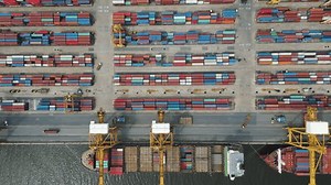 Import Export Container Port Terminal International Stock Footage Video (100% Royalty-free) 1105280315 | Shutterstock