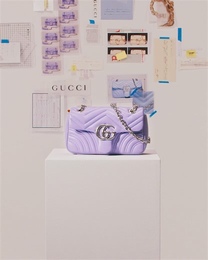 Embrace the pastel days of summer with the new GG Marmont, made for seasonal statements and sunlit days. Discover more on.gucci.com/TheGGMarmont_ | Gucci