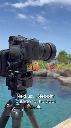 Photographing a house in Hawaii with a water slide!