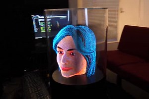 9.9K views · 149 reactions | Voxon Photonics CEO Gavin Smith showcased Genie, the "world's first interactive 3D volumetric AI chatbot" powered by Unity and displayed on Voxon's VX2 volumetric hologram system. Details: https://80.lv/articles/interactive-unity-powered-holographic-avatar-ai-chatbot/ | 80 Level | Facebook