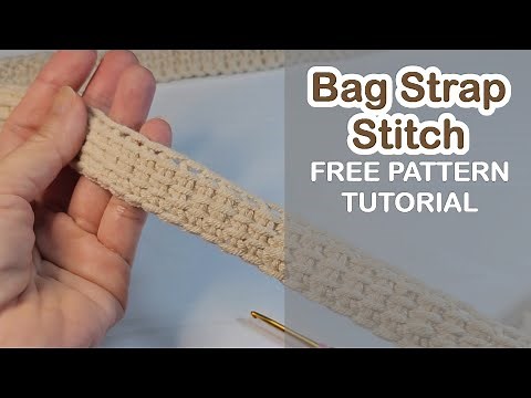 How To Crochet Super Strong Bag Strap - Easy Step-by-Step Tunisian Stitch Pattern For Beginners